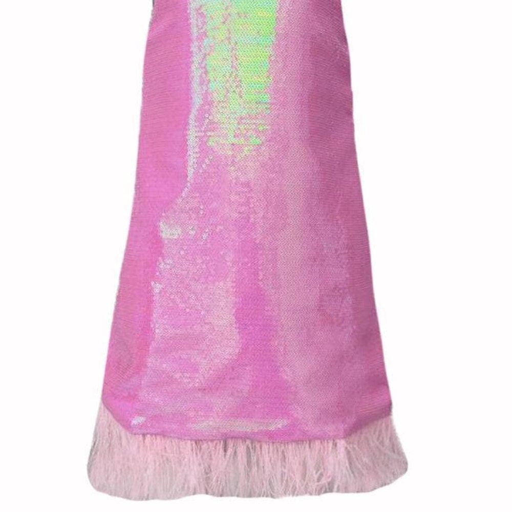 Buble gum Pink Sequin Feather dress